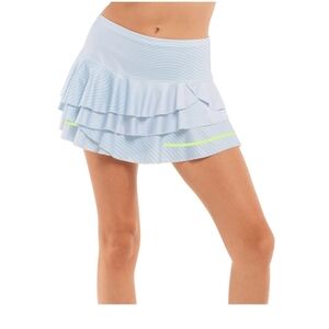 Lucky in Love Light Blue Ruffled Mini Skirt